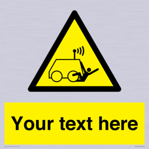 Custom warning run over by operator controlled machine